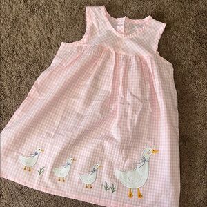 Pink Gingham Kids Pajamas with Duck Design